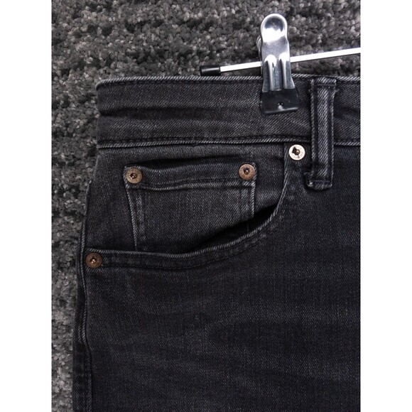 American Eagle Jeans Mens 33x34 Black  Slim Fit Distressed Stretch Denim Preppy - Picture 6 of 15